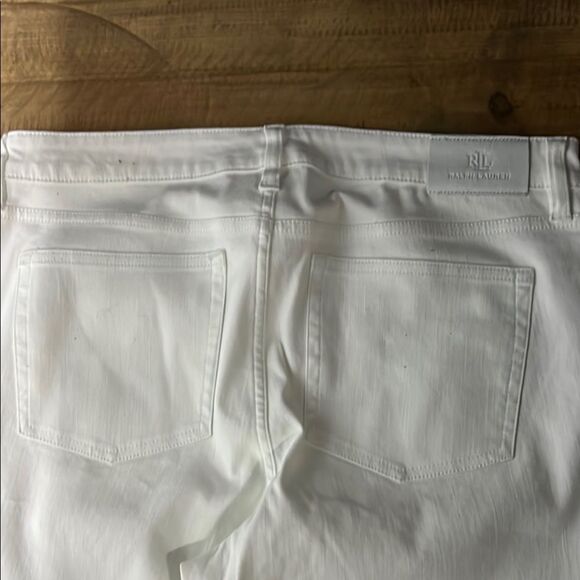 Lauren Ralph Lauren White Jean Shorts Knee-Length for Women. NEW - Picture 6 of 7